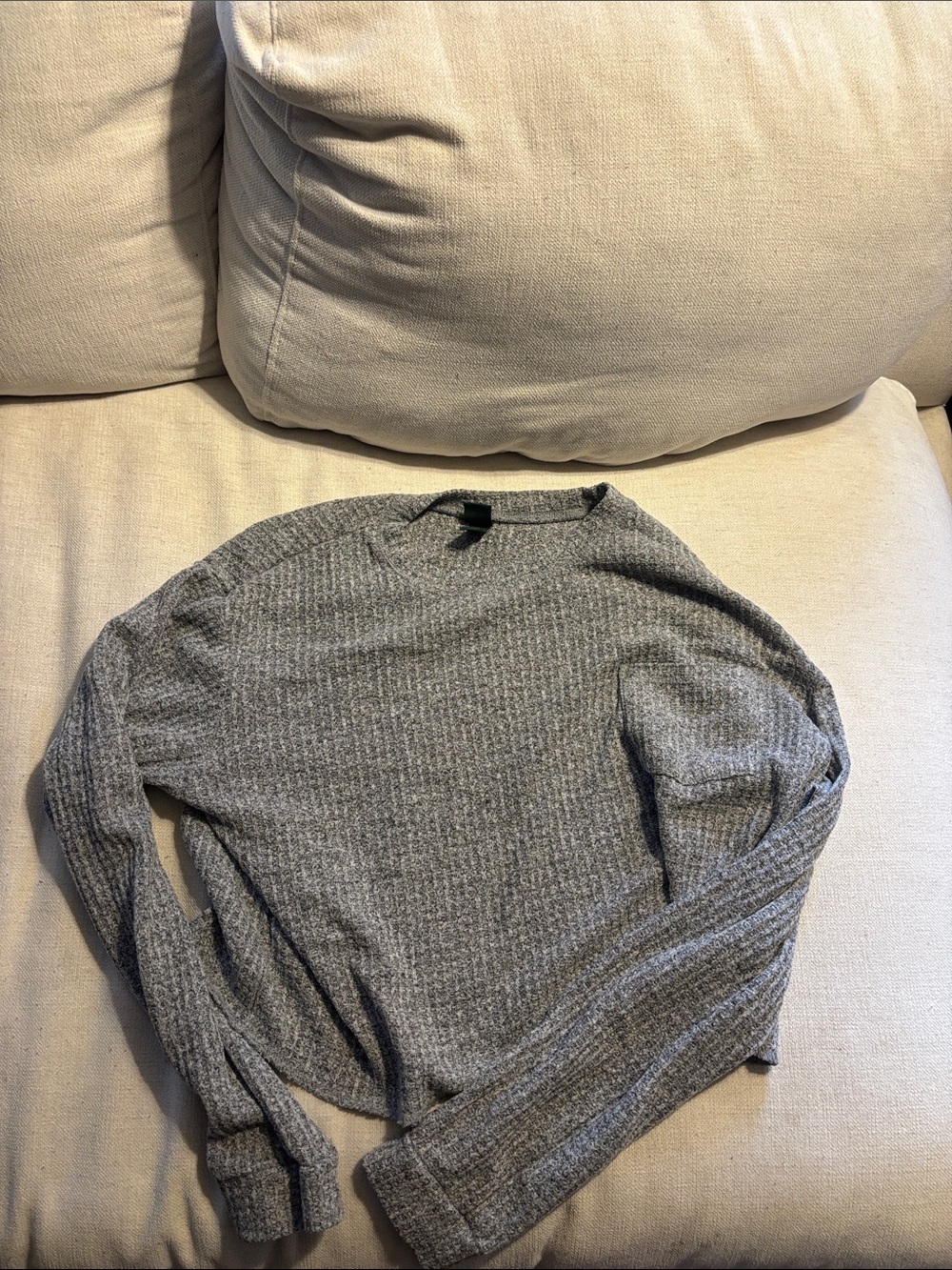 Men's Crewneck Knit Sweater - Gray